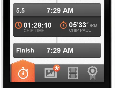 Running Mobile UI app accordion dock iphone orange sport tabs ui