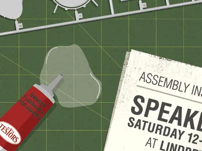 Speakeasy model NYE poster glue guitar illustration paper poster vector