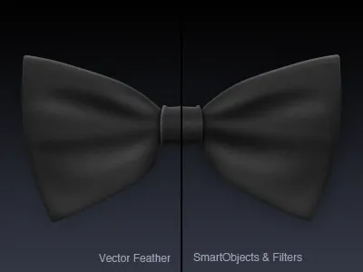 Bowtie PSD x2 bowtie feather psd smart object vector