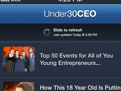 Mobile News App app application design gui iphone mobile news phone ui ux