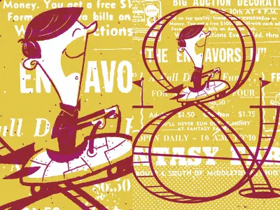 Amper-coaster ampersand collaboration illustration rollercoaster