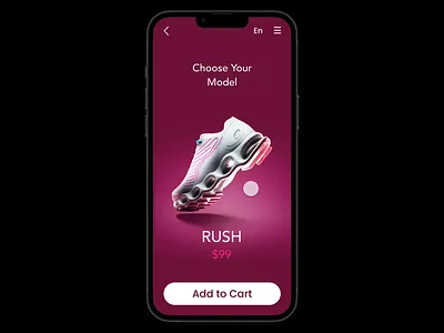 Sneakers app branding graphic design interface ios iphone micro animation mobile mobile app ui motion graphics ui