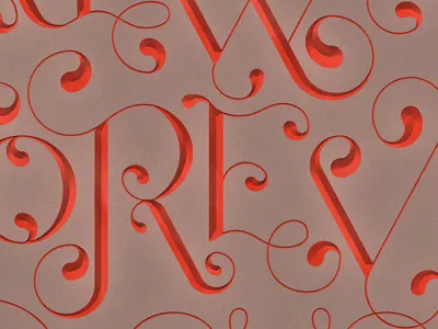 Always & Forever emboss handlettering script typography