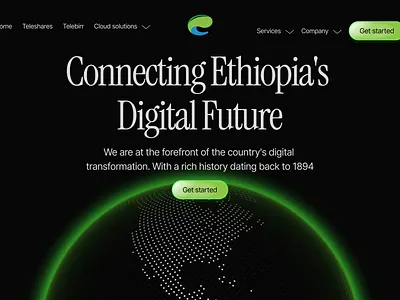 Ethiotelecom homepage design