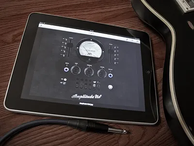 Amplitude Shot Final amp app black dark dials guitar plug ui valves vintage