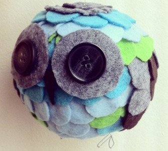 Owl Ornament character craft cute felt ornament owl