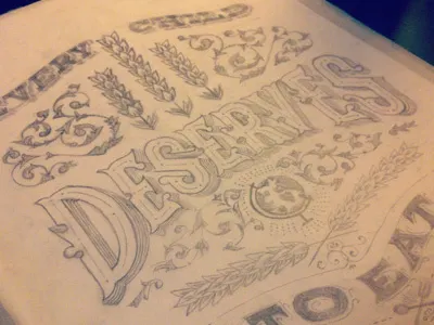 Every Child Deserves to Eat - Sketch client work concept design inspiration lettering logo process rough sketch type whatever