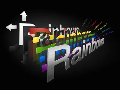 DL: Codename Rainbows css dragon labs dropshadow highlight