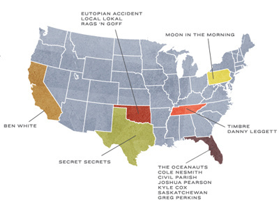 Hey, It's Christmas band christmas info infographic map states texture us