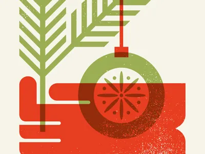 Christmas 1 card christmas glove ornament pine