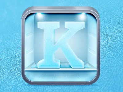 Fridge alu aluminium app blue cold freez freezing fridge ice icon ios k light