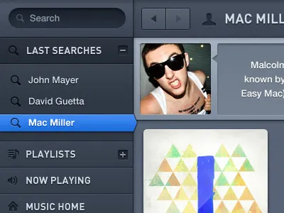 Music player #2 blue dark music music player playlist songs tracks ui web