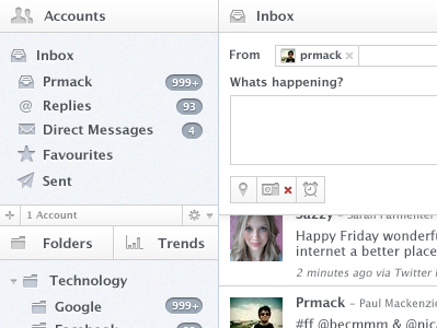 TweetDig - Account Sidebar - V2 app icons twitter ui