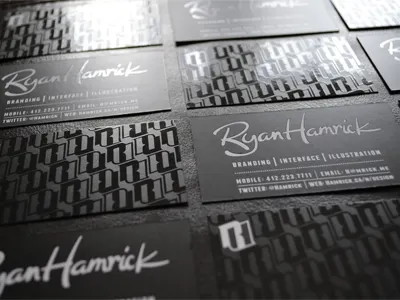 New Business Cards black business cards cards gloss script spot uv white
