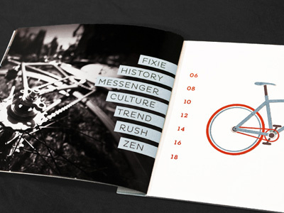 Fixed Gear Bicycle Book bicycle binding book chain fixed gear fixie print