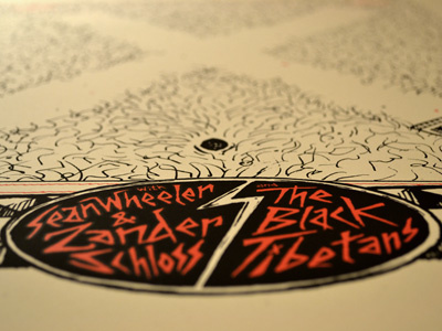 X gigposter belt buckle chest hair gigposter hair jason taylor razor screenprint sean wheeler zander schloss the black tibetans x