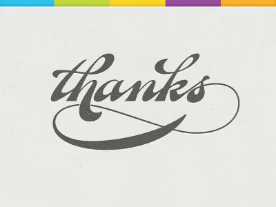 Thanks logo script thanks type typography