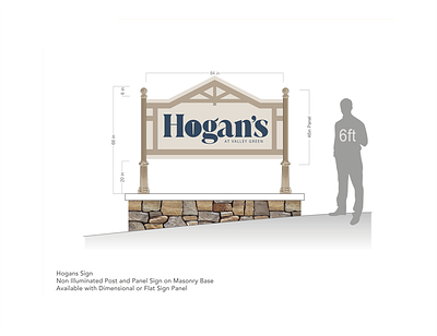 Hogan's Lounge - Exterior Signage brand brand logo branding course exterior golf logo sign signage signs