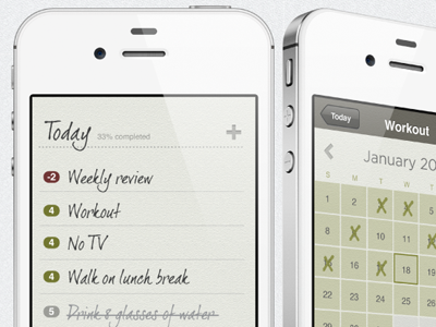 Habit App app design habit ios iphone phone ui