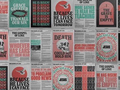 Poster designs for Easter at Willow (2022) church design easter illustration luke sermon sermon art sermon series