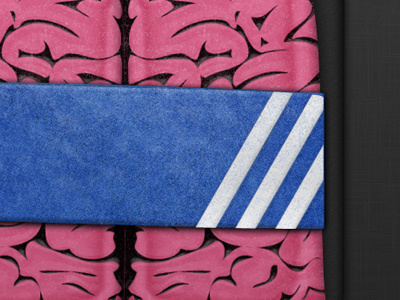 Sweatband: Brain icon sweatband terry cloth texture