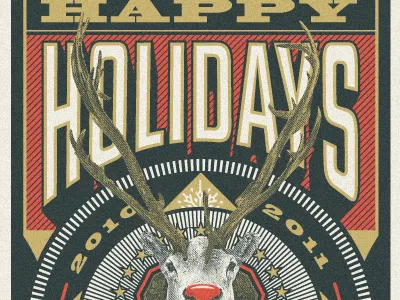Holiday Card badge card christmas design greetings holidays rinker seal ted perez type typography xmas