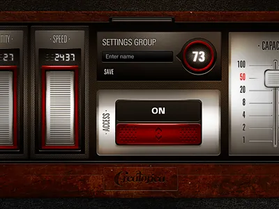 Retro Tablet board dashboard old retro settings tablet