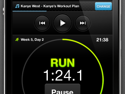 Sessions Screen dark ios iphone mobile running sports