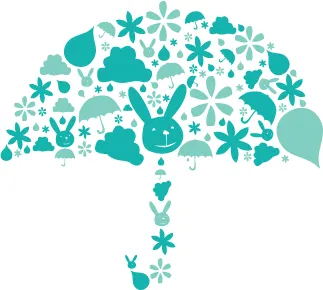 Spring Umbrella Stencil (FINAL) bright bunny cloud color colors colour colours concept conceptual cute easter flower flowers graphic holiday outline pattern project rain season spring umbrella vector weather