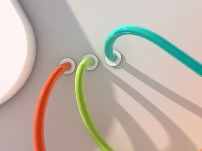 Getting Hosed (Again) 3d c4d clean tubes wall white