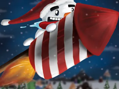 Merry Chrismas & A Happy New Year! 2012 card christmas christmas card happy new year holidays illustration rzdesign snowman