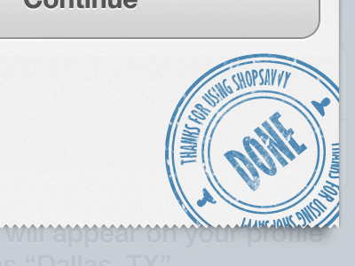 Done Receipt ios iphone paper receipt stamp