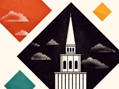 Squares constructivism illustration moscow