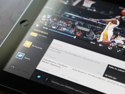 Nowbox media player - iPad/iOS channel entertainment fun ios ipad media player social timeline tv