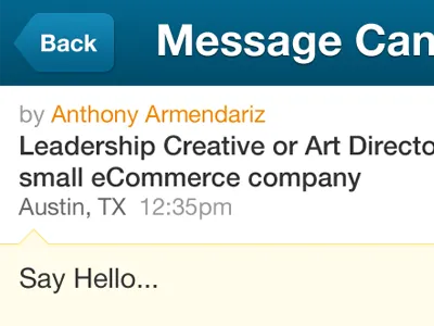 Job App 39argyle ios iphone jobs message mobile