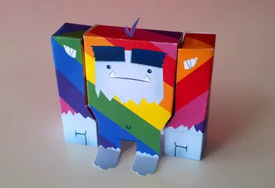 Rainbow Camo Yeti paper rainbow sasquatch yeti