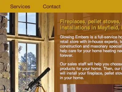 Glowing Embers design navigation ui website