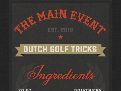 The Main Event Rebound badge retro ui