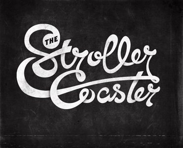 The Stroller Coaster logo baby logo script typography