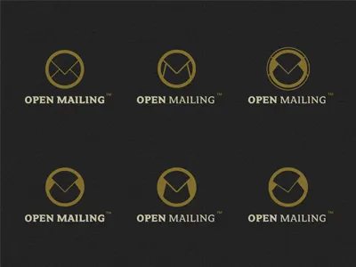 OpenMailing logo concepts branding clean concept effective emailing hosting logo logotype mailing newsletter opensource routing simple