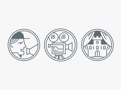 Director, cameraman, set designer cameraman cinema director icon