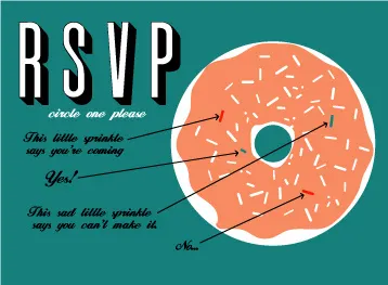 K & B RSVP design illustration