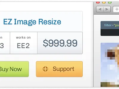Add-on Page browser button buy clean ee expressionengine green minimalist orange support web web ui website