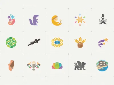 Brand marks brand branding compilation design grid icon id logo mark pack sign technicolor