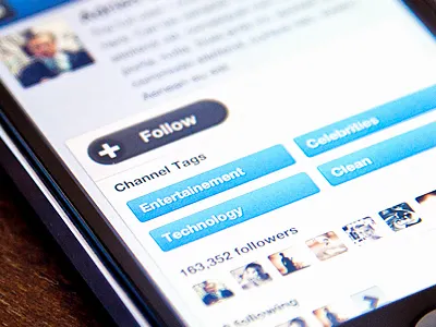 Profile Tags clean ios iphone social white