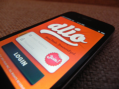 Dlio Splash/Login (in-prog) apps color ios iphone iphone app landing login splash ui