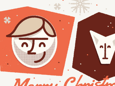 Merry christmas! card christmas dog happy illustration me