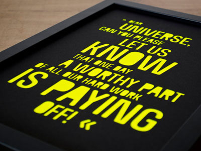 Dear Universe, limited edition edition limited neon typography
