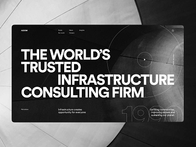 Infrastructure Firm / Website bold brutalism composition concept infrastructure landing layout typography ui uidesign web web design web design web site webdesign website white