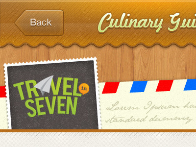 Travel in seven app iphone seven travel ui
